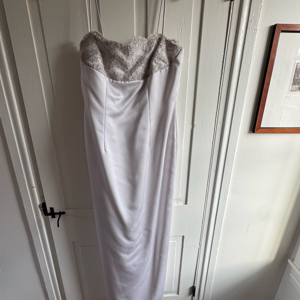 Elegant White Lace Prom Dress -Sample size 10